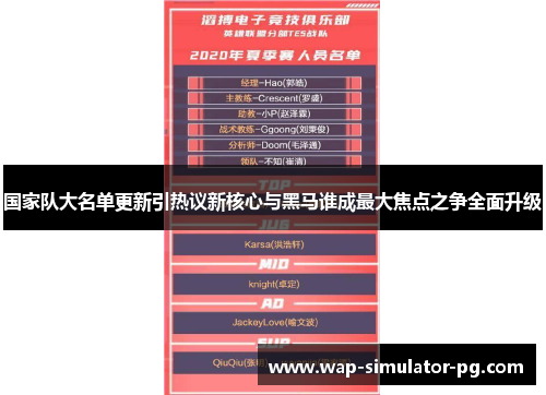 国家队大名单更新引热议新核心与黑马谁成最大焦点之争全面升级 国家队大名单更新引热议新核心与黑马谁成最大焦点之争全面升级